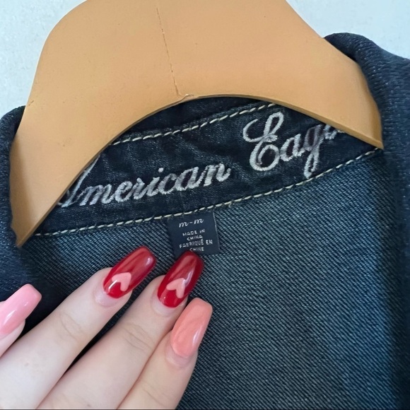 American Eagle Dark Wash Denim Jacket - Picture 4 of 6
